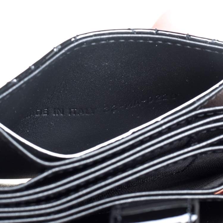 Pre Owned  Dior Black Cannage Patent Leather Lady Dior Gusset Card Case 