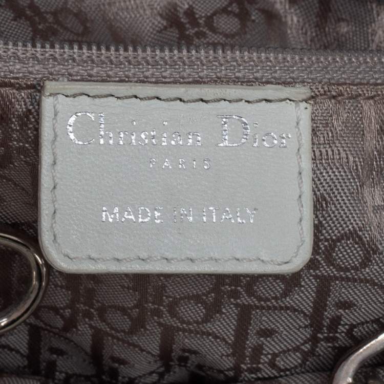 Pre Owned Dior White Cannage Leather Lady Dior Soft Tote
