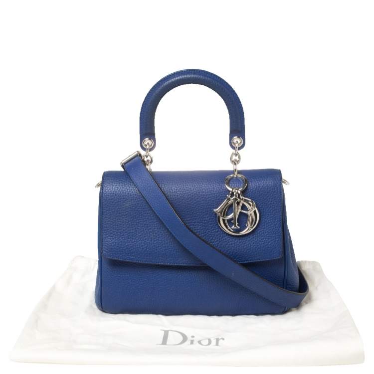 مملوكة مسبقًا Dior Blue Leather Small Be Dior Flap Top Handle Bag