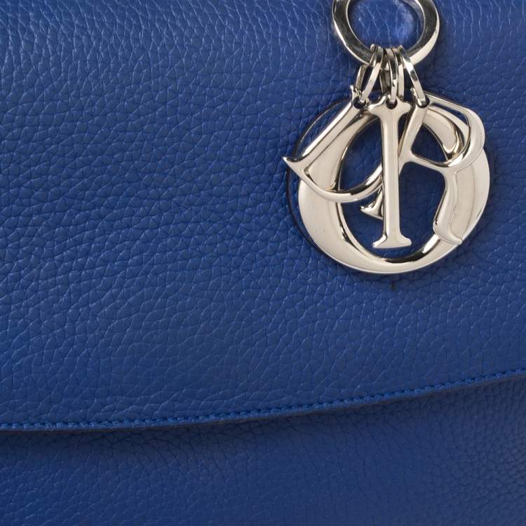 مملوكة مسبقًا Dior Blue Leather Small Be Dior Flap Top Handle Bag