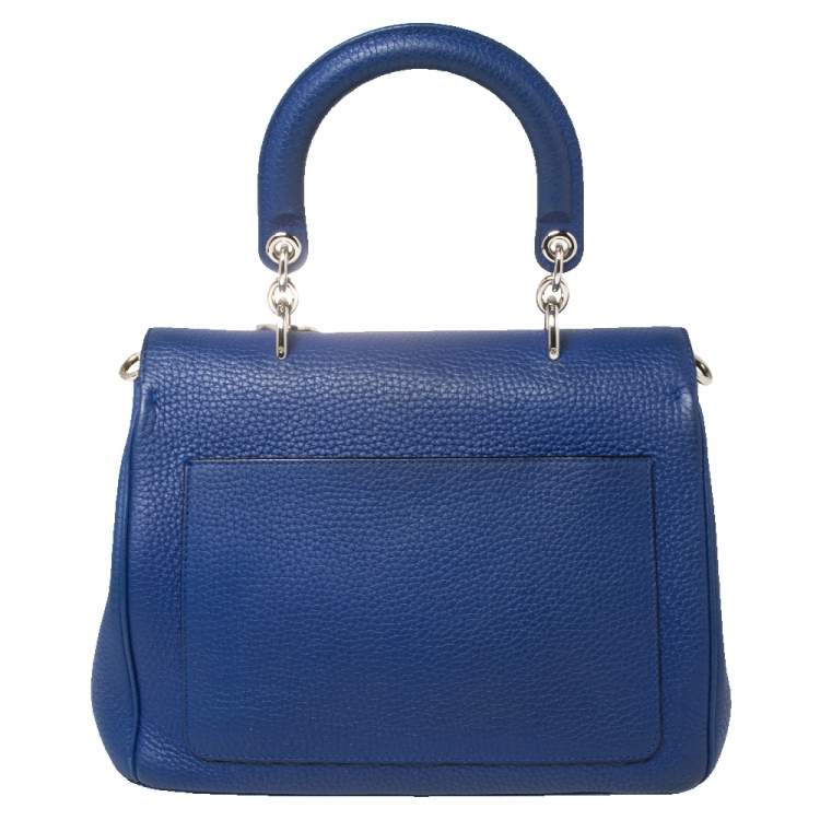 مملوكة مسبقًا Dior Blue Leather Small Be Dior Flap Top Handle Bag