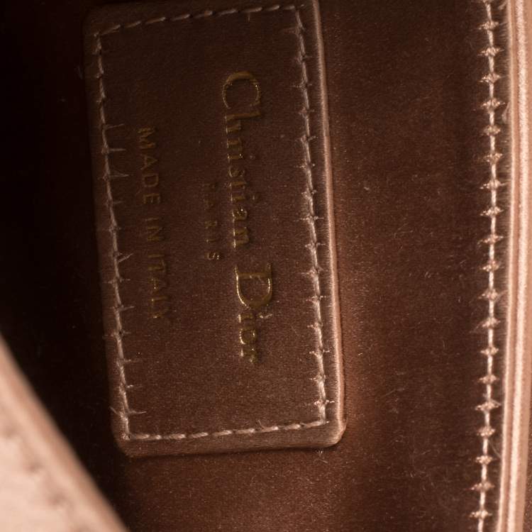 Pre Owned Dior Dusky Pink Satin Mini Saddle Bag