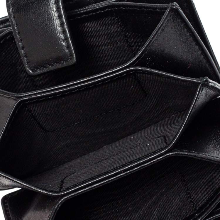 Pre Owned  Dior Black Cannage Leather Lady Dior Gusset Card Case 