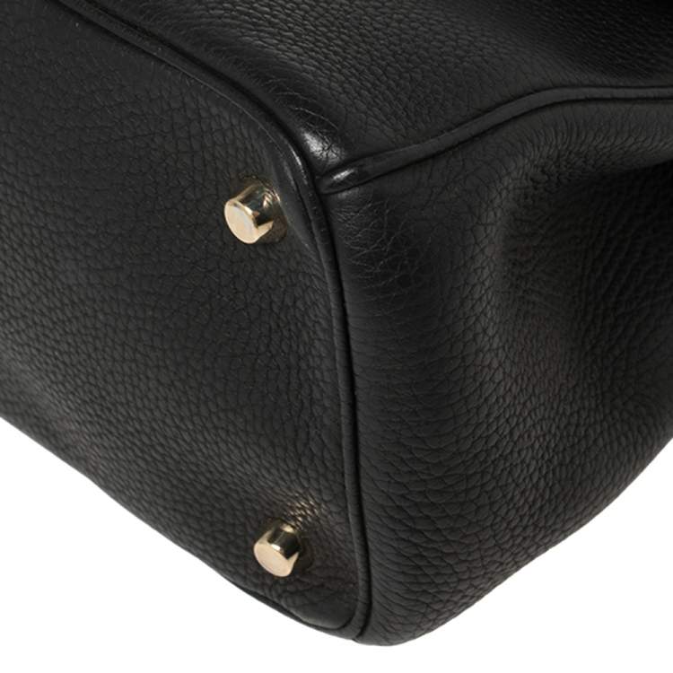 Pre Owned Dior Black Leather Small Be Dior Flap Top Handle Bag