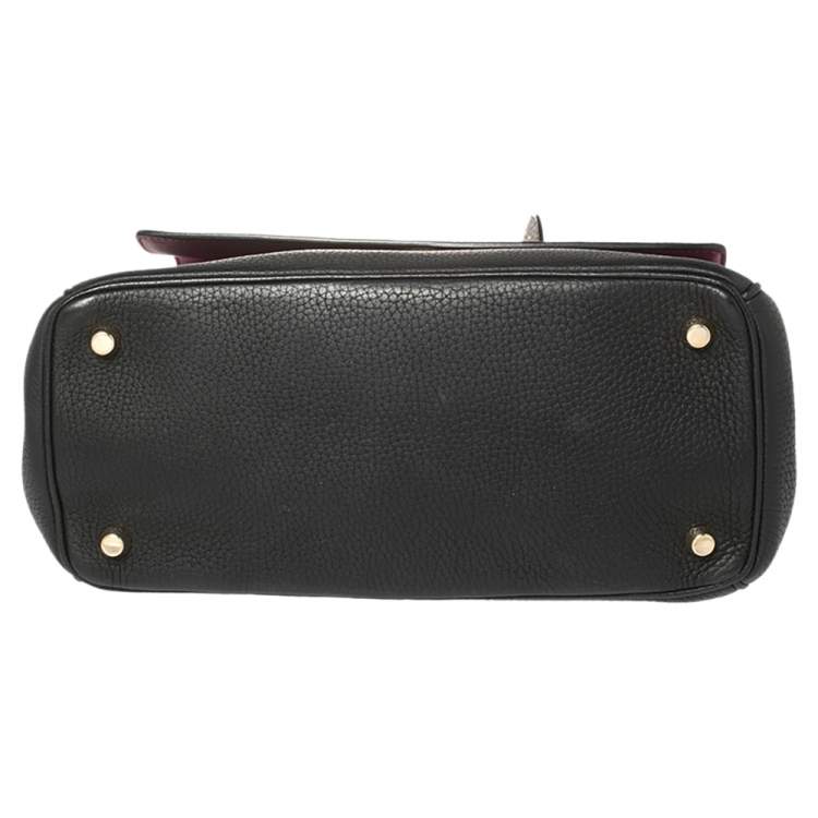 Pre Owned Dior Black Leather Small Be Dior Flap Top Handle Bag