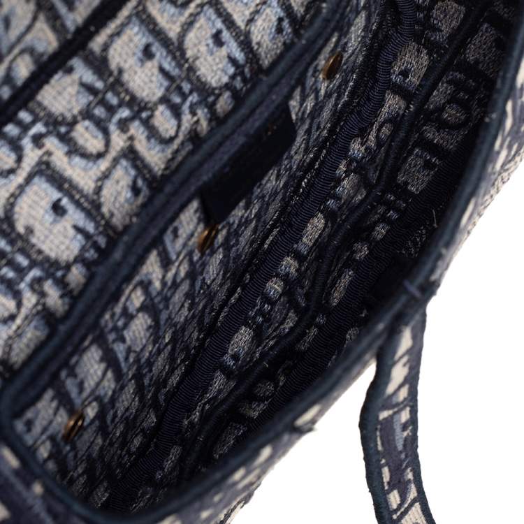 مملوكة مسبقًا Dior Blue Diorissimo Canvas Saddle Shoulder Bag