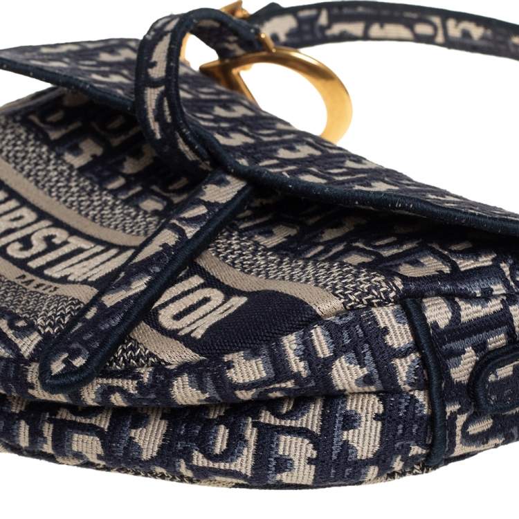 مملوكة مسبقًا Dior Blue Diorissimo Canvas Saddle Shoulder Bag
