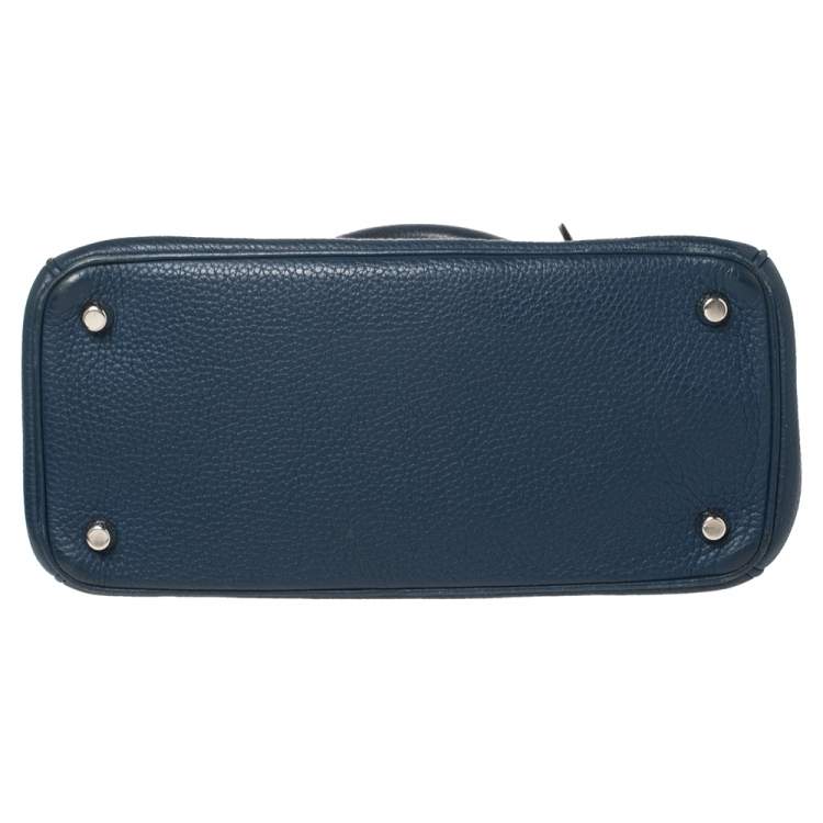 Pre Owned Dior Blue Leather Small Be Dior Flap Top Handle Bag