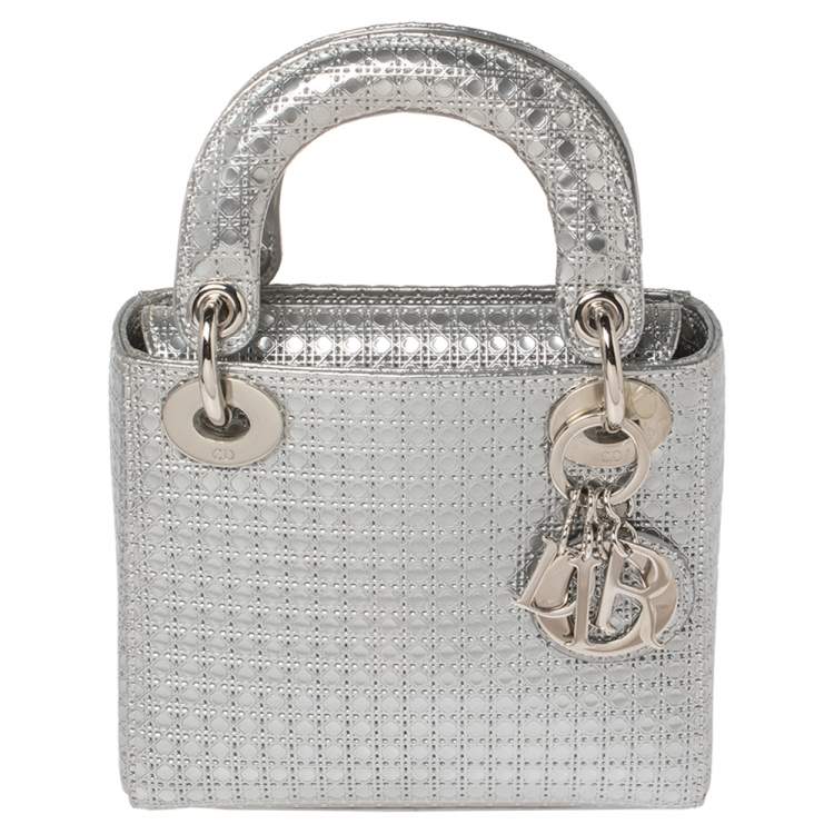 Christian Dior Metallic Silver Micro Lady Dior Bag Dior | The Luxury Closet