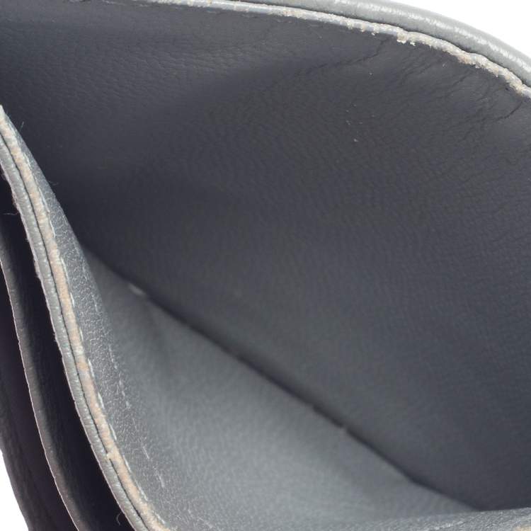 Pre Owned Dior Grey Leather Diorama Card Holder