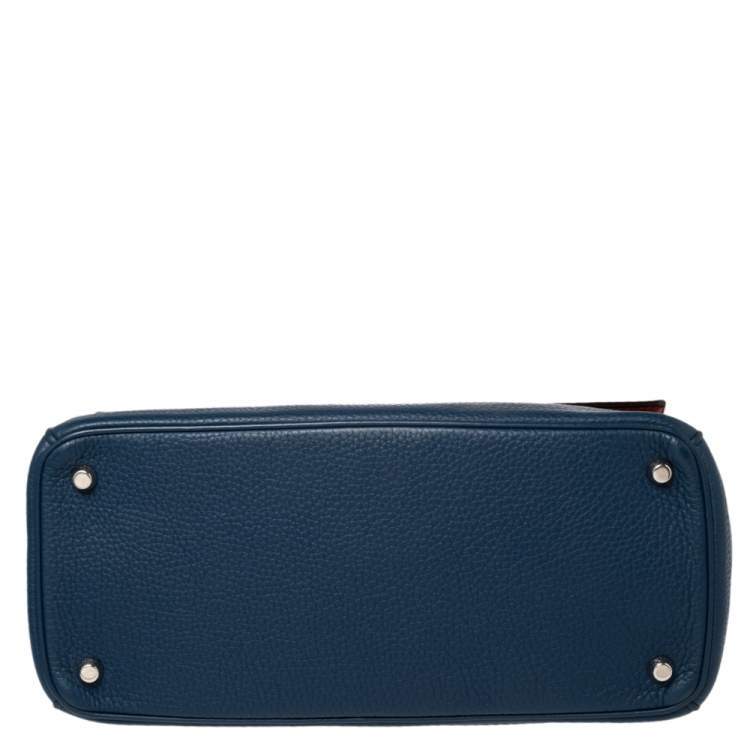 Pre Owned Dior Blue Leather Large Be Dior Flap Top Handle Bag