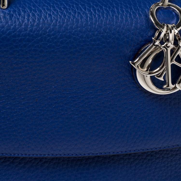 Pre Owned Dior Blue Leather Mini Be Dior Top Handle Bag