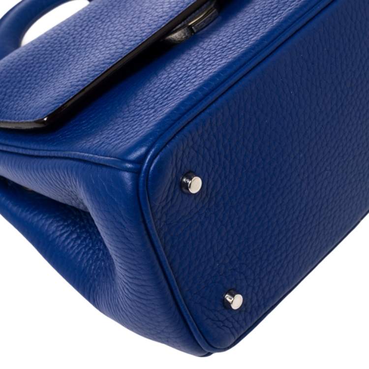 Pre Owned Dior Blue Leather Mini Be Dior Top Handle Bag
