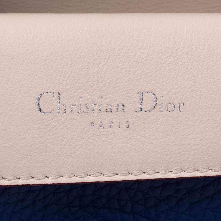 Pre Owned Dior Blue Leather Mini Be Dior Top Handle Bag