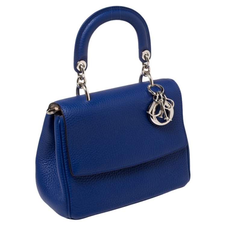 Pre Owned Dior Blue Leather Mini Be Dior Top Handle Bag