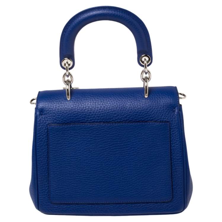 Pre Owned Dior Blue Leather Mini Be Dior Top Handle Bag
