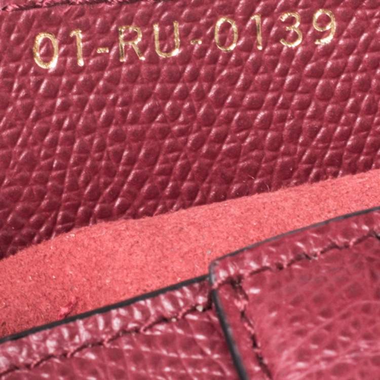 Pre Owned Dior Dark Red Leather Saddle Bag