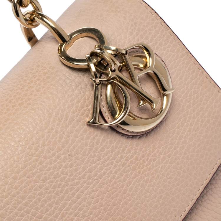 Pre Owned Dior Pink Leather Mini Be Dior Top Handle Bag