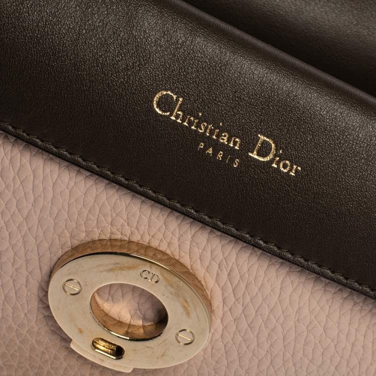 Pre Owned Dior Pink Leather Mini Be Dior Top Handle Bag
