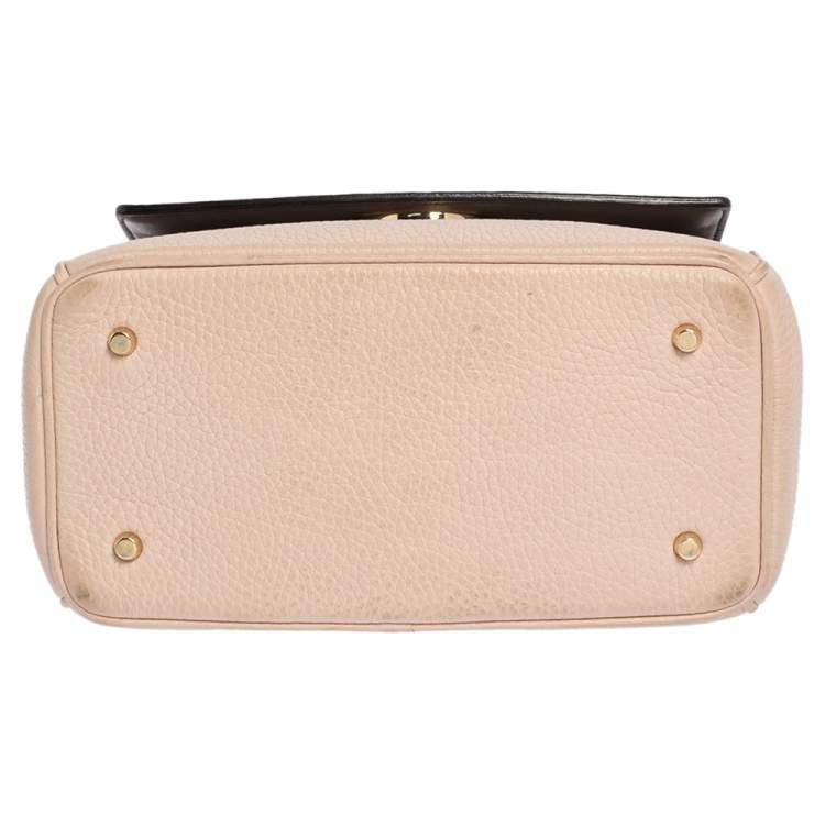Pre Owned Dior Pink Leather Mini Be Dior Top Handle Bag
