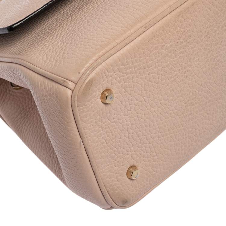 Pre Owned Dior Pink Leather Mini Be Dior Top Handle Bag