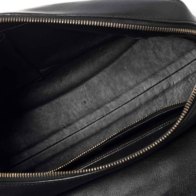 Pre Owned Dior Black Leather New Lock Top Handle Bag