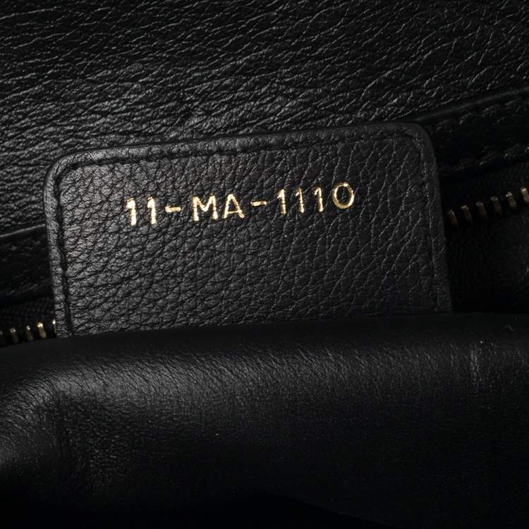 Pre Owned Dior Black Leather New Lock Top Handle Bag