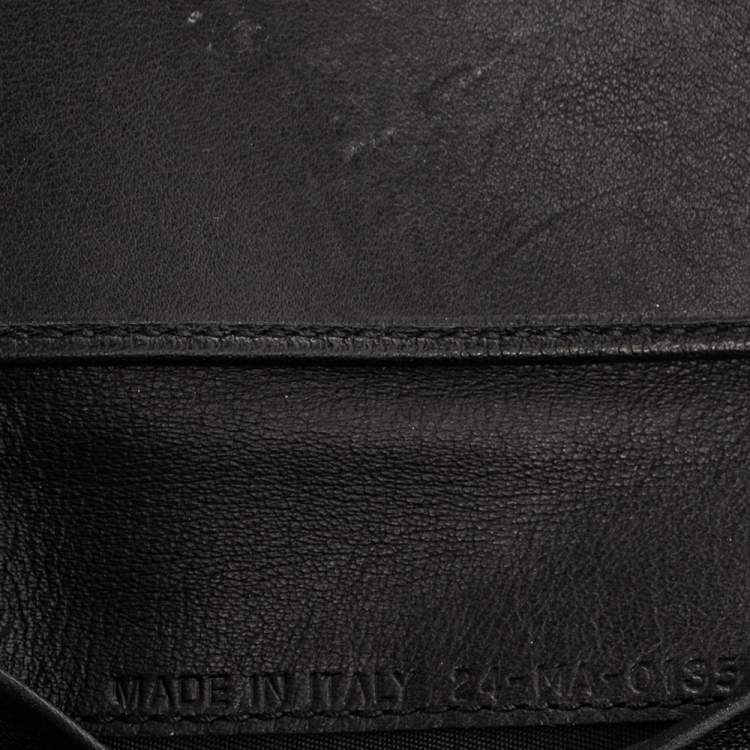 Pre Owned Dior Black Patent Leather Mania Trifold Wallet