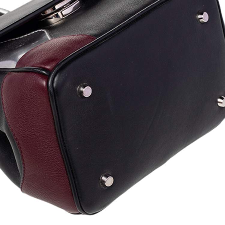 Pre Owned Dior Multicolor Patent And Leather Micro Be Dior Flap Top Handle Bag