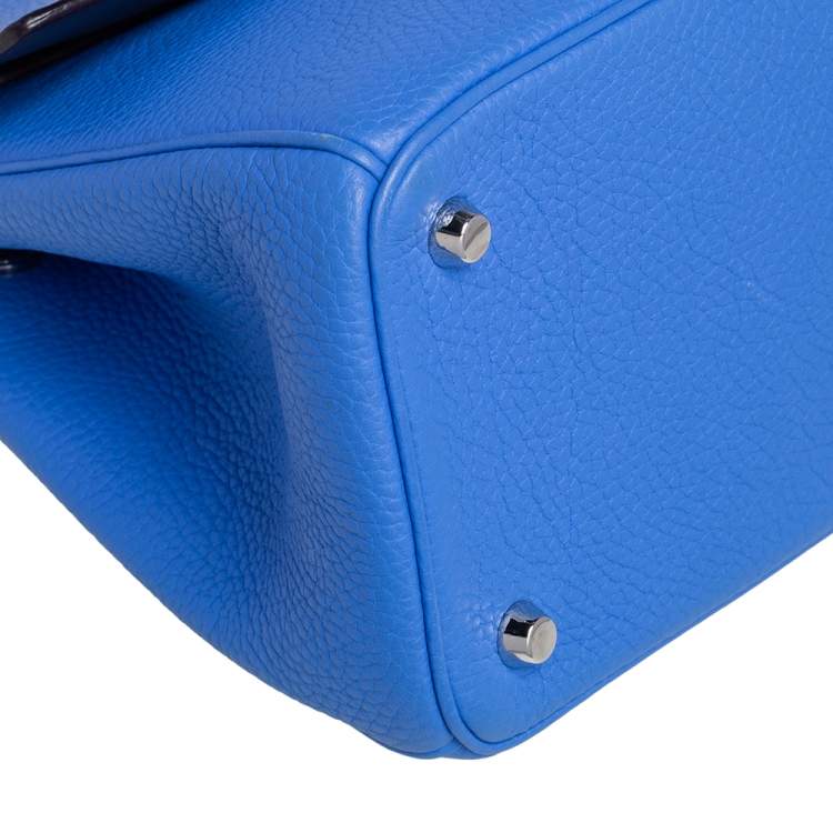 Pre Owned Dior Blue Leather Small Be Dior Flap Top Handle Bag