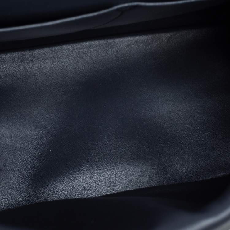Pre Owned Dior Blue Leather Small Be Dior Flap Top Handle Bag
