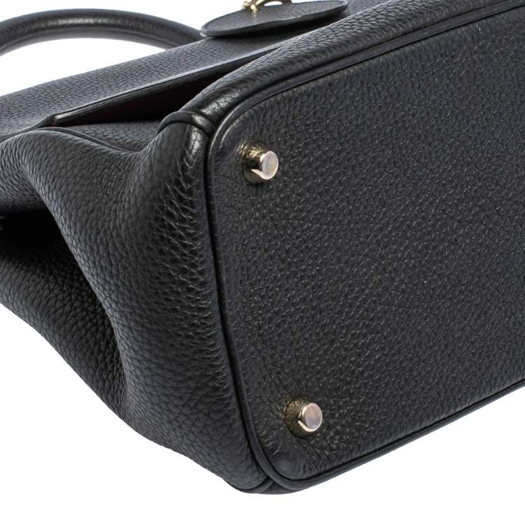 Pre Owned Dior Black Leather Small Be Dior Flap Top Handle Bag