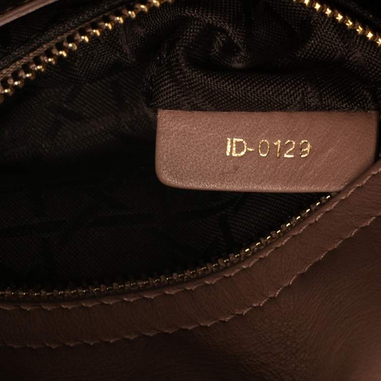 Pre Owned Dior Nude Leather Mini Lady Dior Tote
