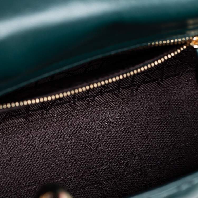 Pre Owned Dior Green Cannage Leather Small My Lady Dior Tote