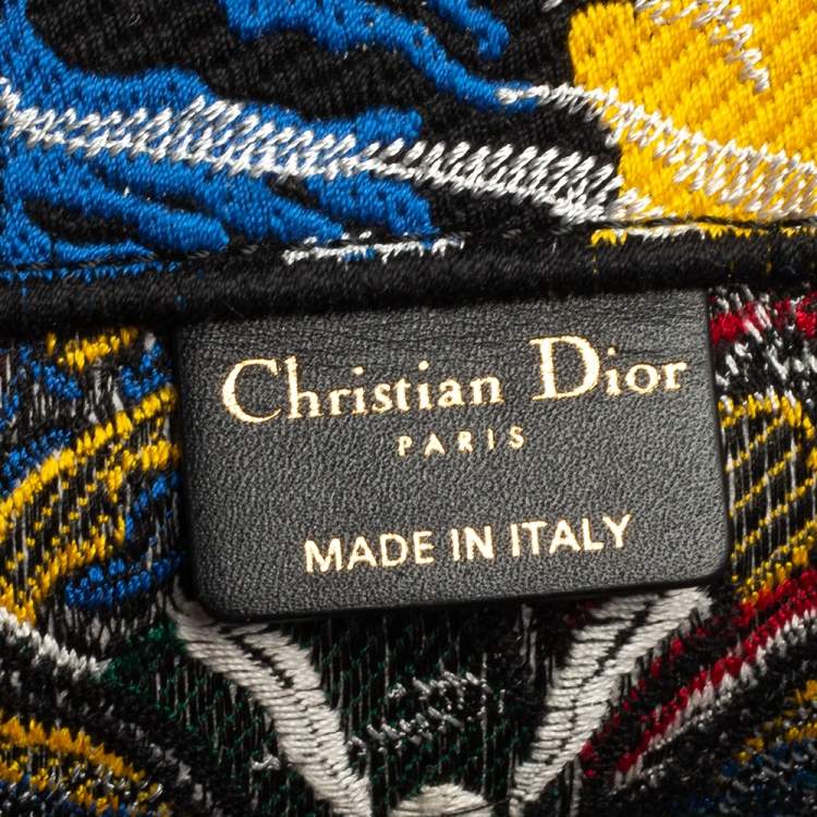 Pre Owned Dior Multicolor Embroidered Canvas Butterfly Book Tote