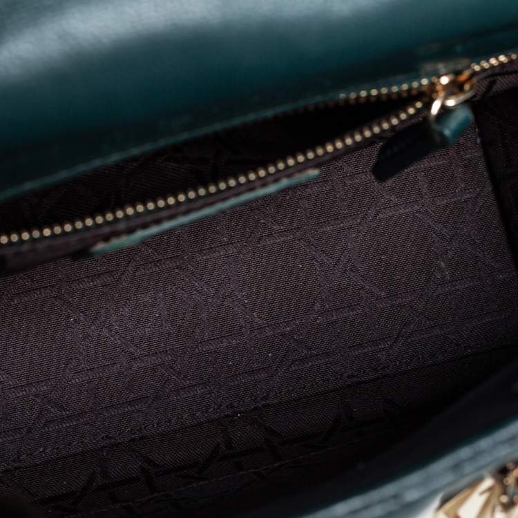 مملوكة مسبقًا Dior Green Cannage Leather Small My Lady Dior Tote