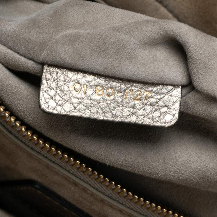 Pre Owned Dior Gold Cannage Leather Medium Lady Dior Tote