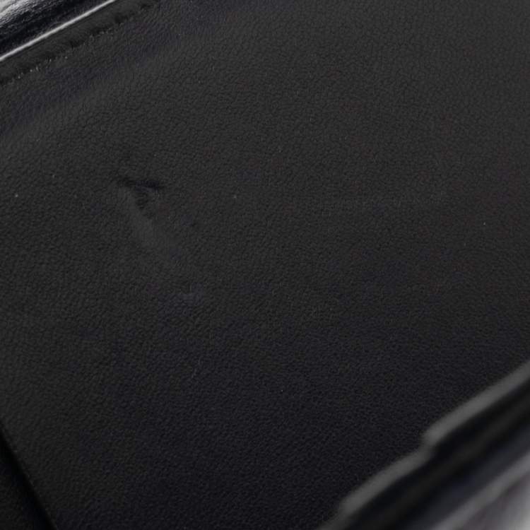 Pre Owned Dior Metallic Midnight Blue Cannage Quilted Leather Compact French Wallet