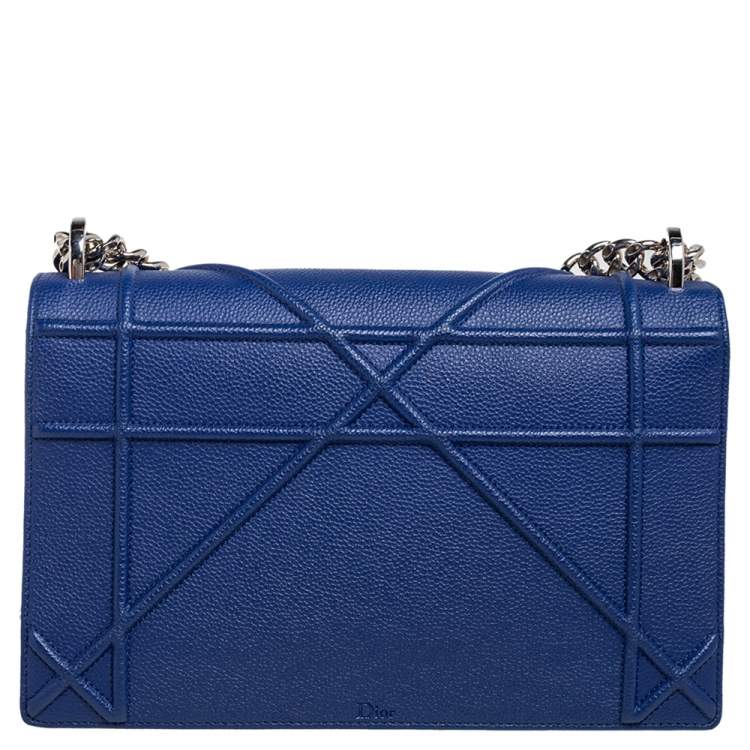 Dior Indigo Leather Medium Diorama Flap Shoulder Bag Dior The Luxury
