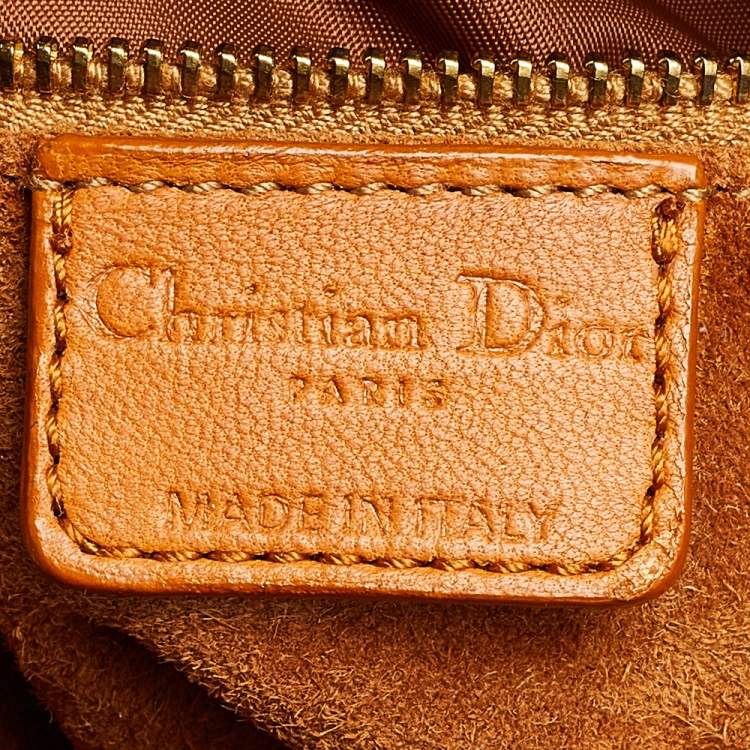 Pre Owned Dior Tan Quilted Cannage Leather Hobo