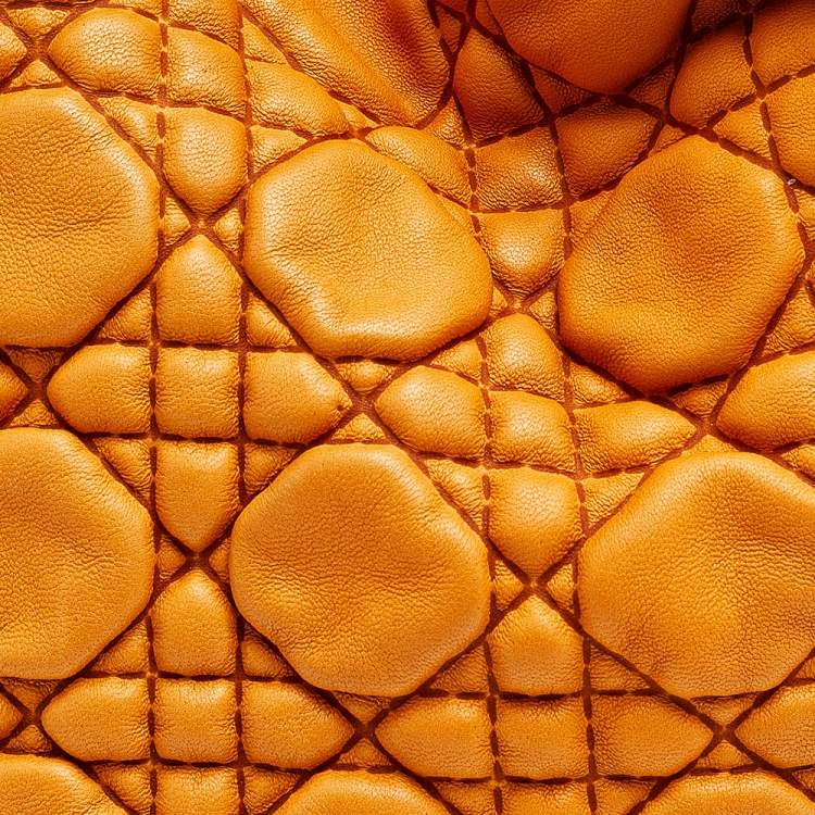 Pre Owned Dior Tan Quilted Cannage Leather Hobo