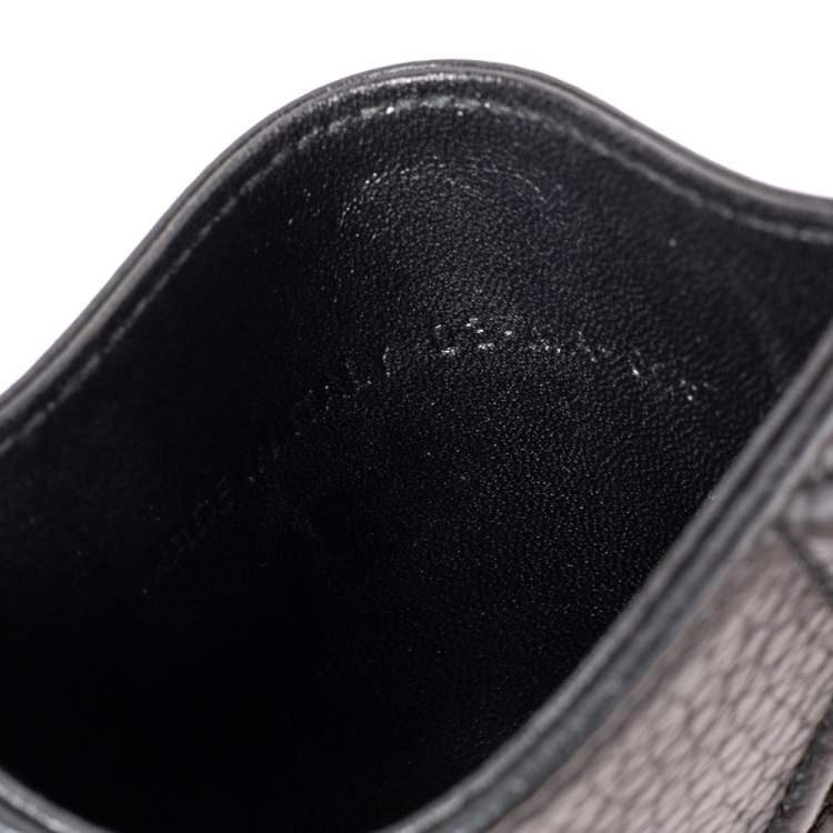 Pre Owned Dior Black Leather Diorama Card Holder