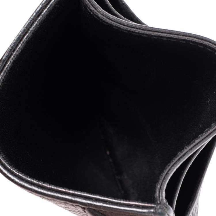Pre Owned Dior Black Leather Diorama Card Holder