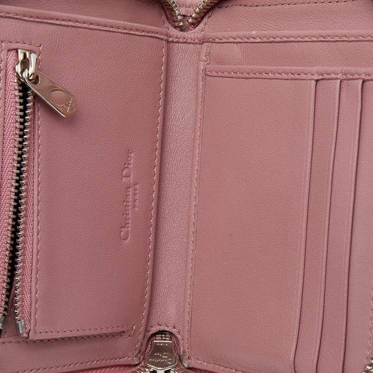 Lady Dior 5-Gusset Card Holder Light Pink Cannage Lambskin