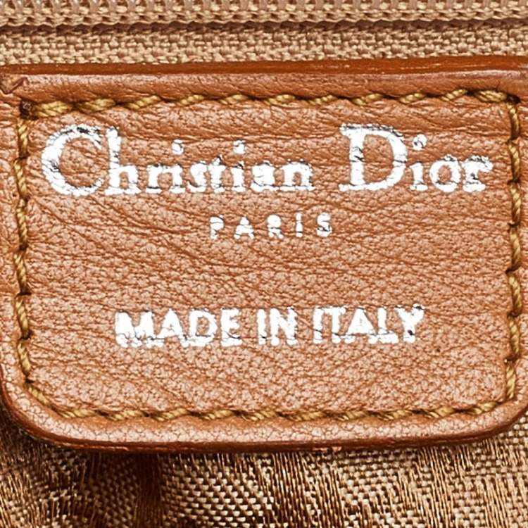 Pre Owned Dior Caramel Cannage Stitched Leather Lady Dior Hobo