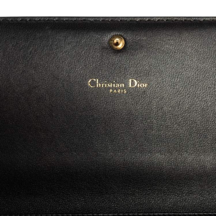 Pre Owned Dior Black Leather J'Adior Croisiere Wallet on Chain