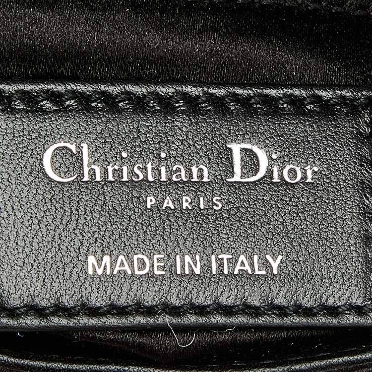 Pre Owned Dior Multicolor Leather Embroidered Lady Dior Tote