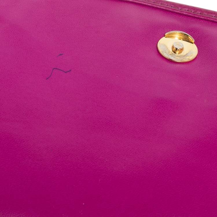 Pre Owned Dior Pink Leather 61 Bejeweled Hobo 