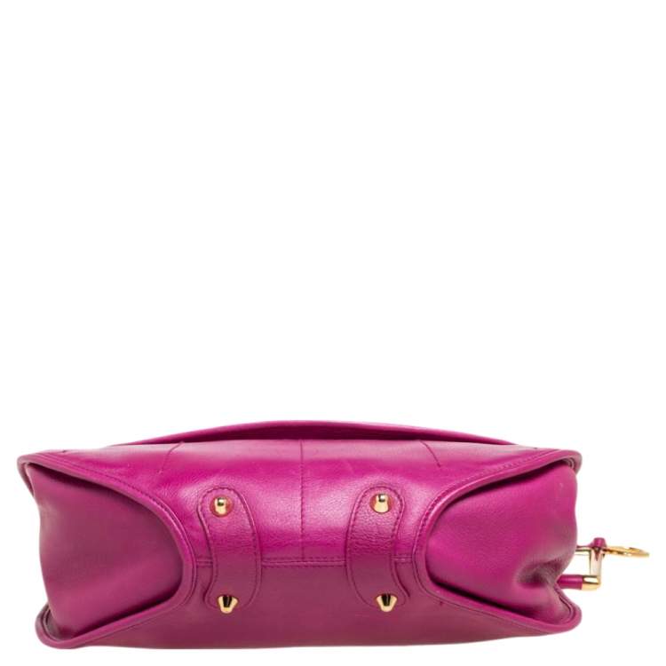 Pre Owned Dior Pink Leather 61 Bejeweled Hobo 