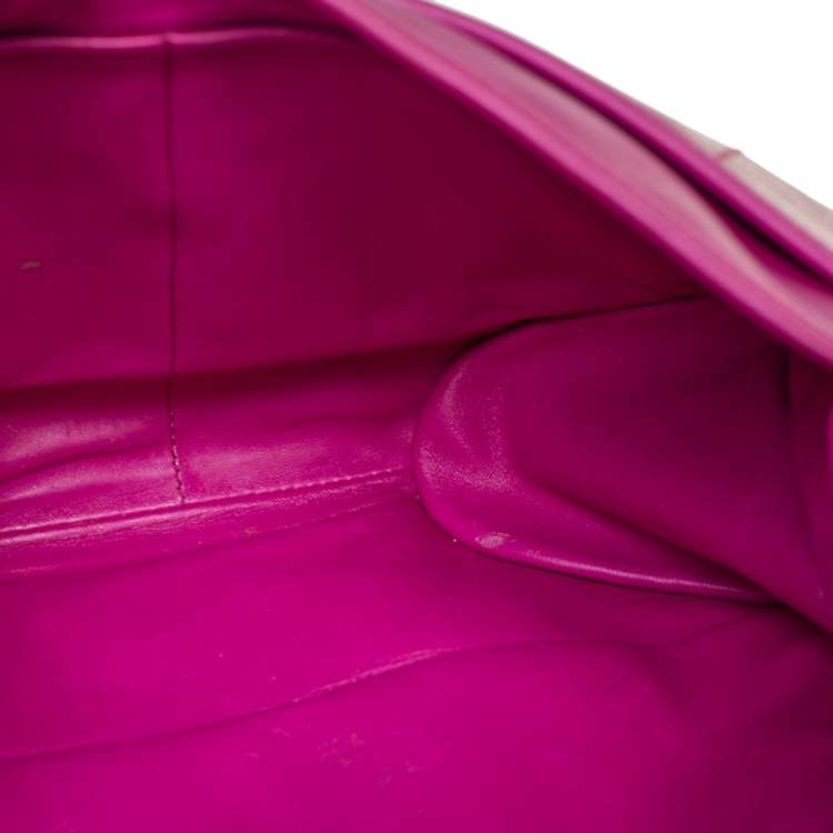 Pre Owned Dior Pink Leather 61 Bejeweled Hobo 